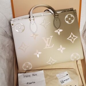 Louis Vuitton OnTheGo MM Sunset Kaki Monogram Giant